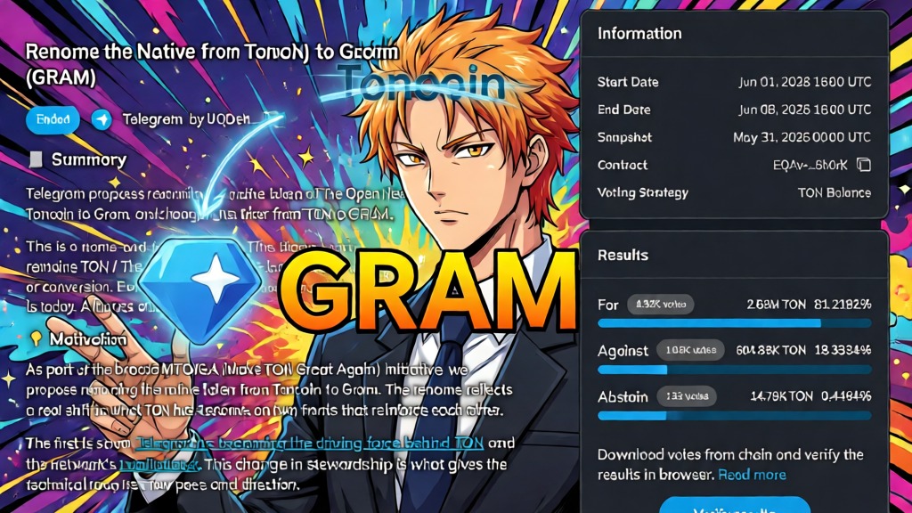 Token Kripto TON Berubah Nama Menjadi GRAM